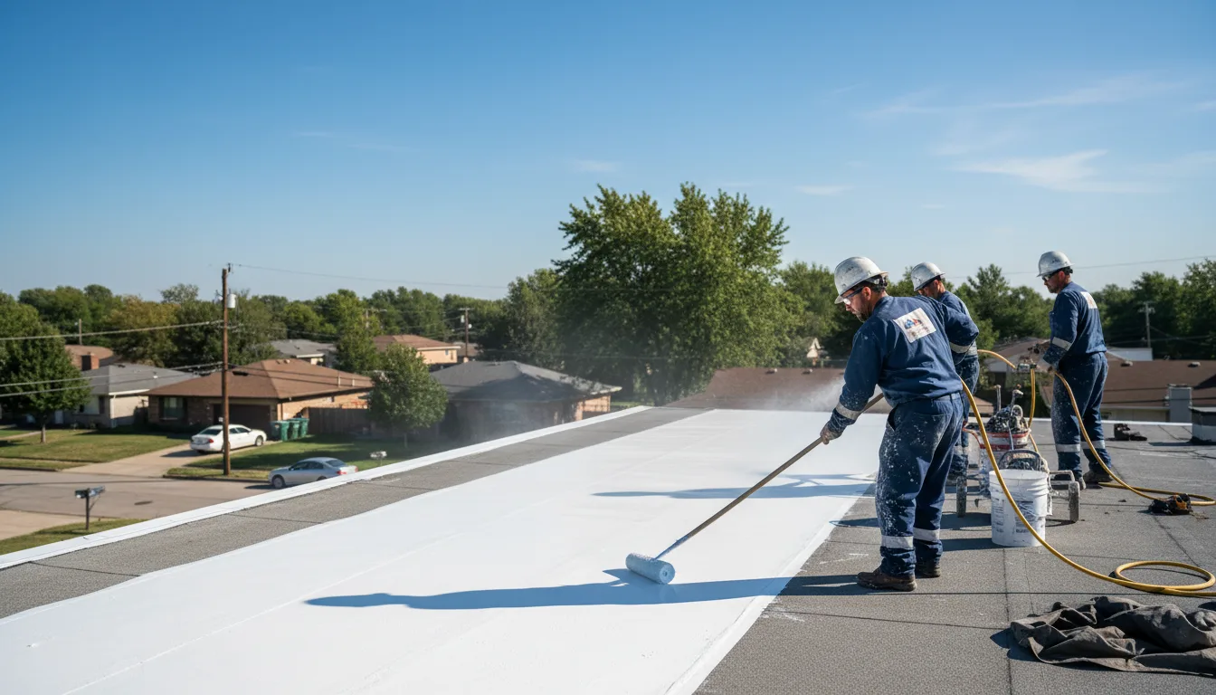 Commercial roof coating in Hillsdale, OK near me
